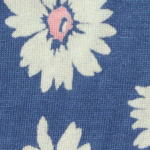 White Flowers Jersey Knit, Viscose, 155 gsm