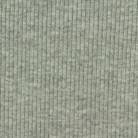 Light Green Marl Rib Knit, Cotton-Poly, 330 gsm