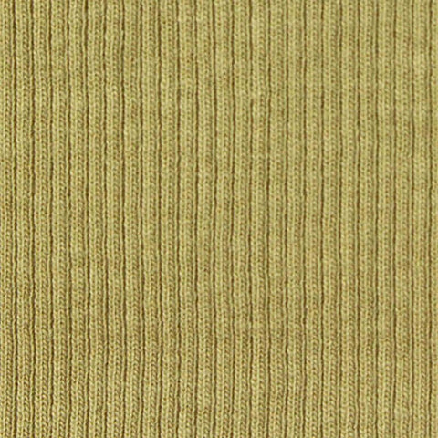 Cotton Polyester Stretch Rib Knit Fabric, 250 gsm — Khaki