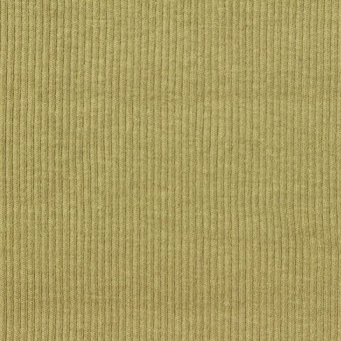 Cotton Polyester Stretch Rib Knit Fabric, 250 gsm — Khaki