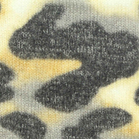 Charcoal Leopard Jersey Knit, Viscose-Poly