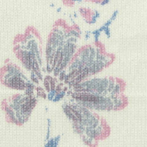 Pink Floral Jersey Knit, Polyester, 160 gsm