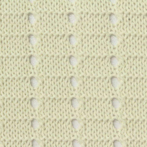 Cream Eyelet Pointelle Knit, Poly-Cotton