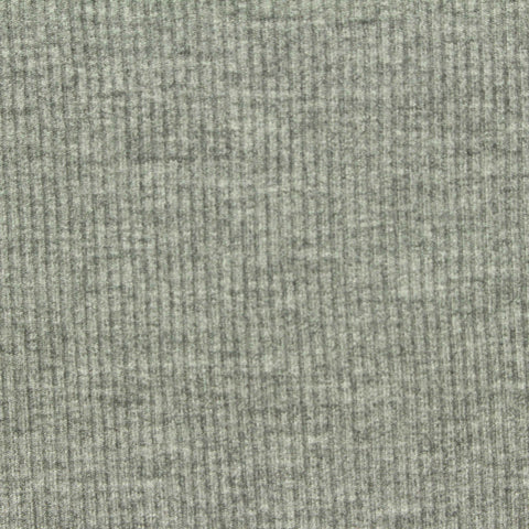 Heather Grey Marl Rib Knit, Viscose, 230 gsm, 145 cm