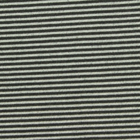 Black Horizontal-Stripe Corduroy, Cotton-Poly