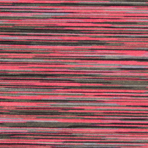 Pink Horizontal-Stripe Jersey Knit, Polyester, 180 gsm