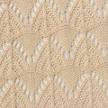 Light Beige Openwork Pointelle Knit, Poly-Cotton