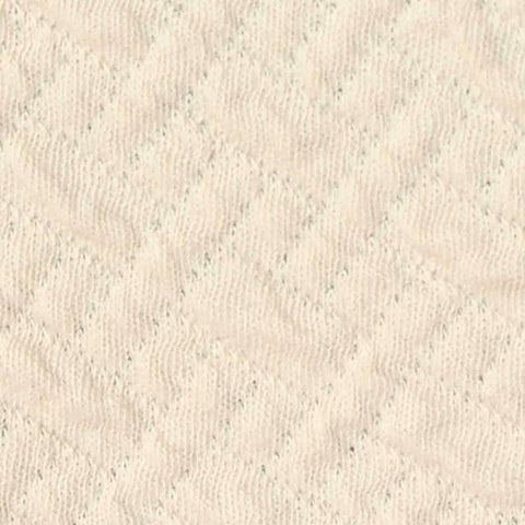 Cream Tone-on-Tone Zigzag Jacquard, Cotton-Poly