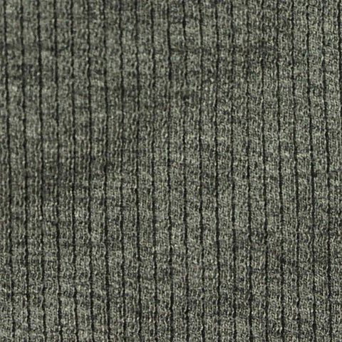 Dark Grey-Green Marl Rib Knit, Poly-Viscose