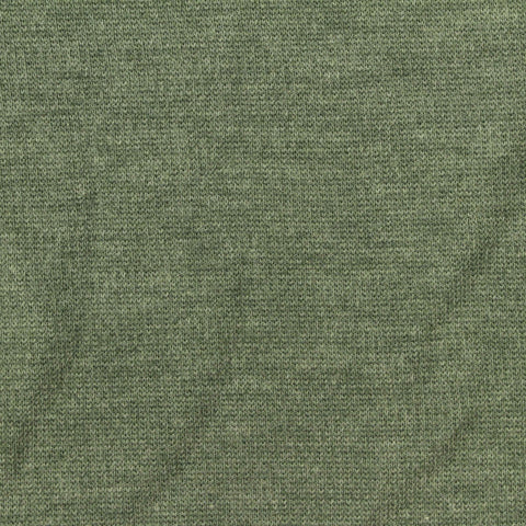 Green Heather Rib Knit, Poly-Cotton