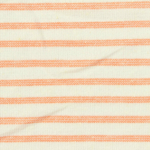 Orange Horizontal-Stripe Knit, Viscose-Poly