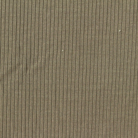 Viscose Stretch Rib Knit Fabric, 250 gsm, 120 cm — Khaki