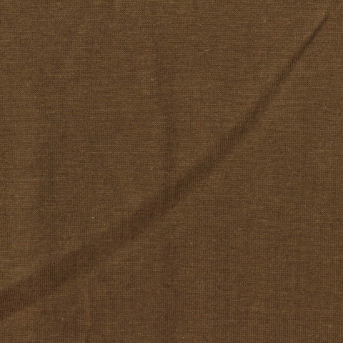 Cotton Polyester Jersey Knit Fabric, 150 gsm, 175 cm — Brown
