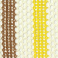 Brown Vertical-Stripe Chunky Knit, Poly-Cotton