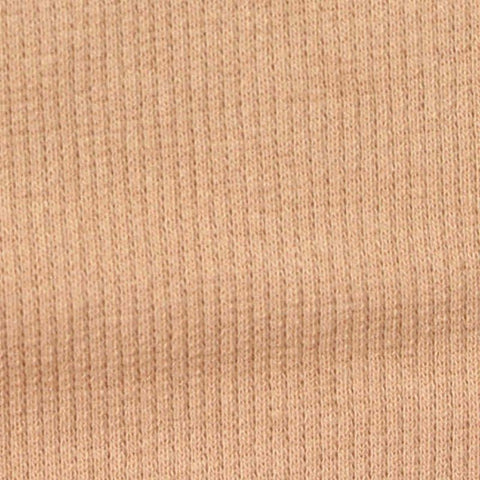 Cotton Stretch Rib Knit Fabric, 334 gsm, 125 cm — Beige