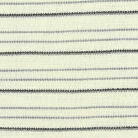 Cream Horizontal-Stripe Jacquard, Cotton-Poly