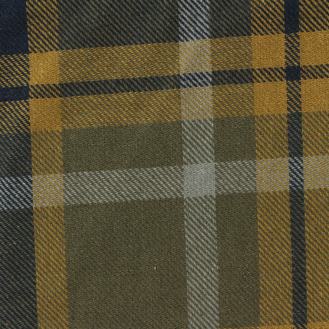 Mustard Bold-Plaid Woven, Cotton-Poly