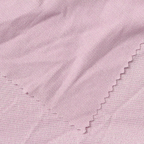 Viscose Metallic Stretch Jersey Knit Fabric, 160 gsm, 165 cm — Pink