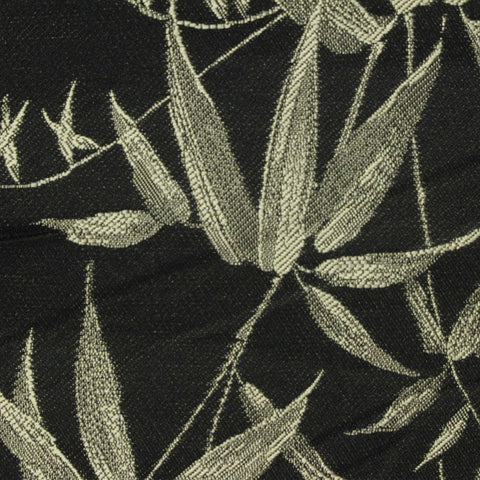 Black Leaves Jacquard, Polyester, 125 gsm