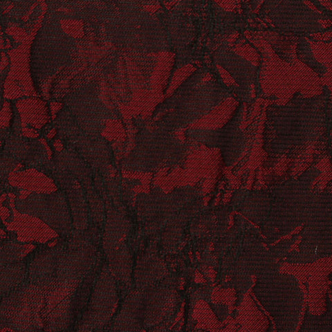 Dark Red Abstract-Floral Jacquard, Polyester
