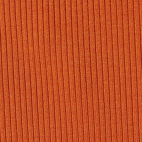 Viscose Stretch Rib Knit Fabric, 360 gsm, 135 cm — Orange