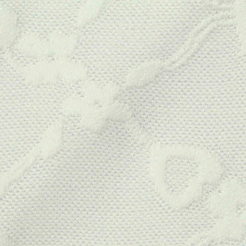 White Tone-on-Tone Heart Jacquard, Polyester