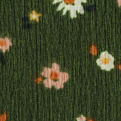 White Flowers Crepe, Polyester