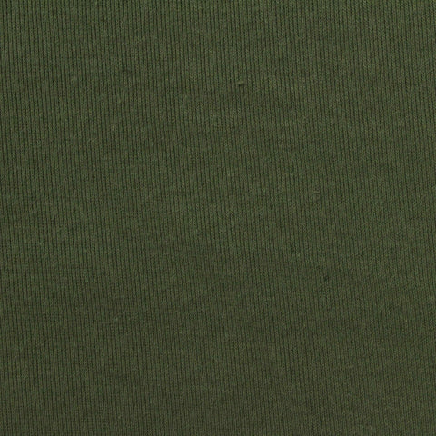 Polyester Cotton Rib Knit Fabric, 260 gsm, 185 cm — Green