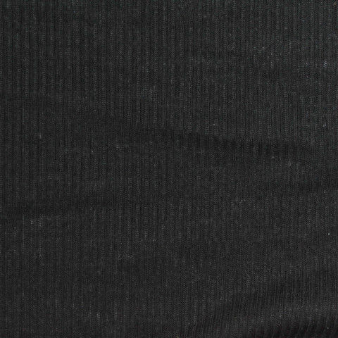 Rib Knit Fabric, 150 gsm, 157 cm — Black