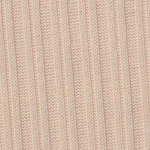 Polyester Viscose Stretch Rib Knit Fabric, 250 gsm, 145 cm — Beige