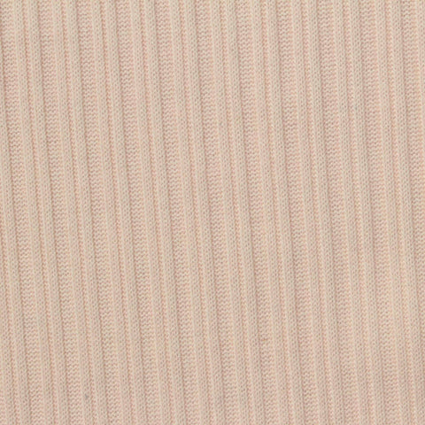 Polyester Viscose Stretch Rib Knit Fabric, 250 gsm, 145 cm — Beige