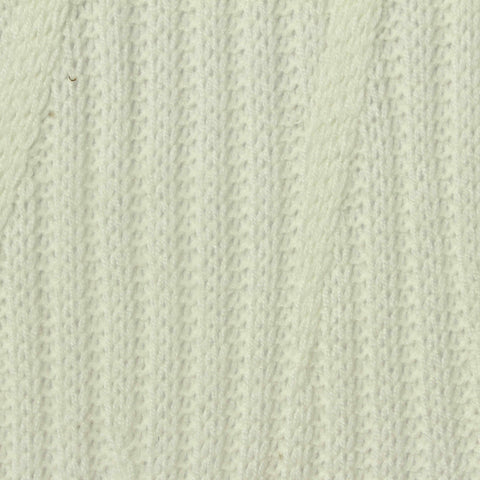 Jacquard Viscose Polyester Blend Pointelle Knit Fabric, 320 gsm, 150 cm — White