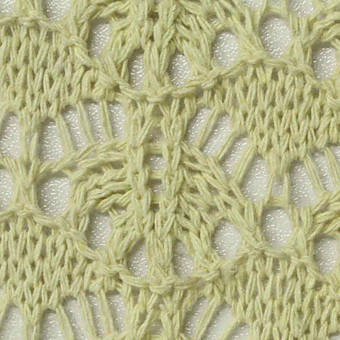 Light Yellow Openwork Pointelle Knit, Poly-Cotton, 310 gsm