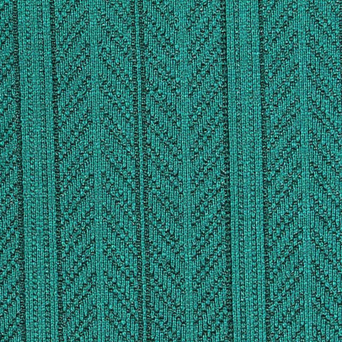 Teal Vertical-Stripe Scuba Knit, Polyester