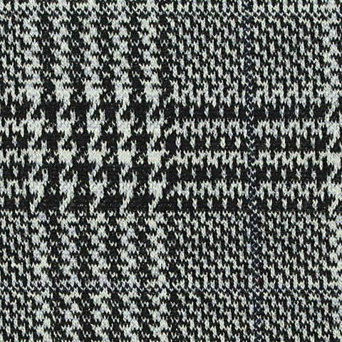 Black Plaid Jacquard, Poly-Viscose, 350 gsm