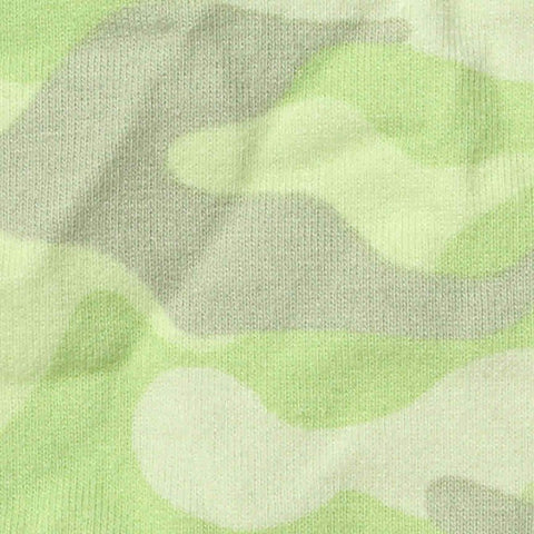 Light Green Camo French Terry, Cotton