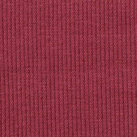 Cotton Polyester Stretch Rib Knit Fabric, 250 gsm, 120 cm — Red