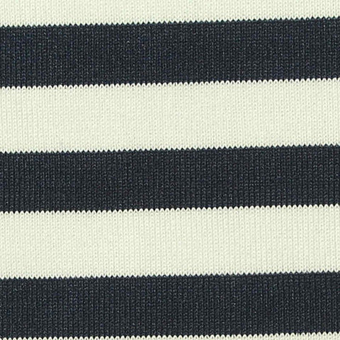Black Stripes Rib Knit, Polyester