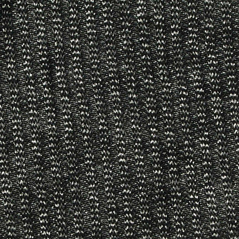 Dark Grey Marl Rib Knit, Viscose-Metallic, 120 gsm