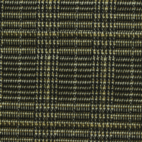 Black Plaid Interlock Knit, Poly-Viscose, 278 gsm