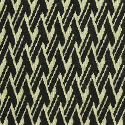 Black Zigzag Interlock Knit, Poly-Viscose