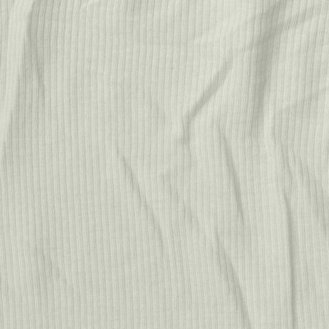 Rib Knit Fabric, 180 gsm, 143 cm — White