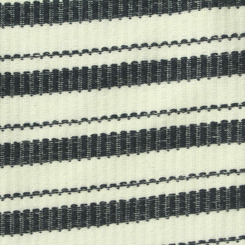 Dark Grey Stripes Jacquard, Cotton