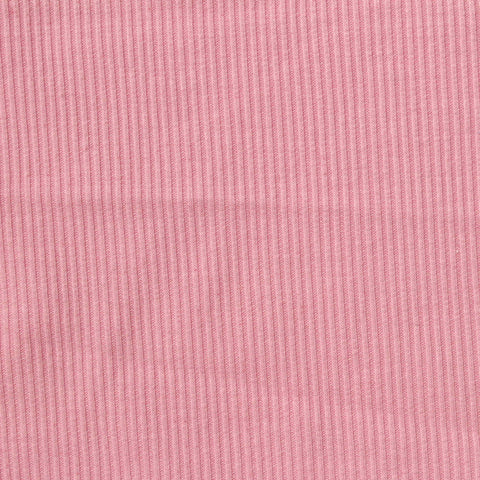 Polyester Stretch Rib Knit Fabric, 200 gsm, 160 cm — Pink