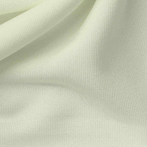 Viscose Stretch Interlock Knit Fabric, 290 gsm, 155 cm — White