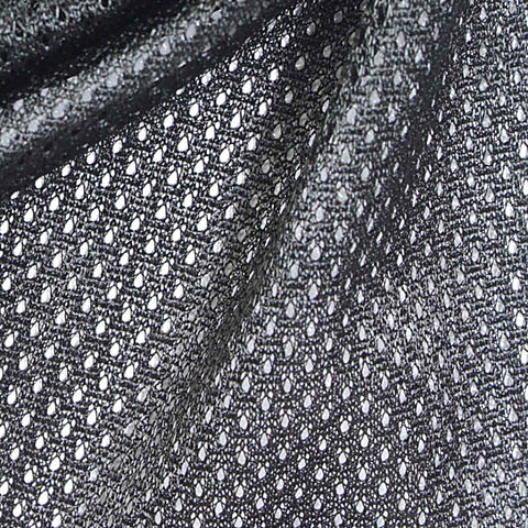 100% Polyester Mesh Fabric, 85 gsm, 160 cm — Black