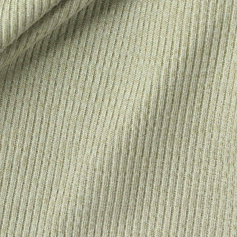 Polyester Stretch Rib Knit Fabric, 215 gsm, 115 cm — Khaki