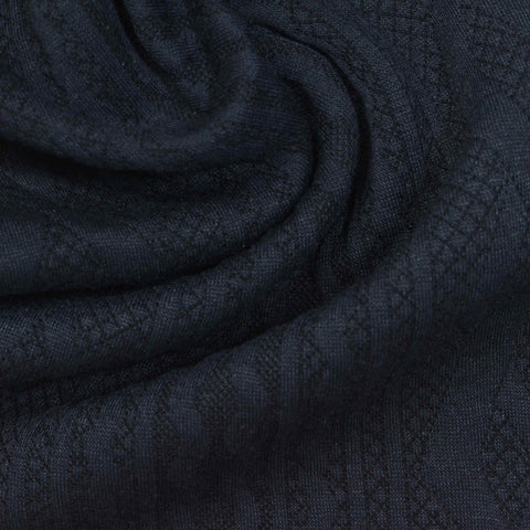 Navy Tone-on-Tone Diamond Jacquard, Polyester, 280 gsm