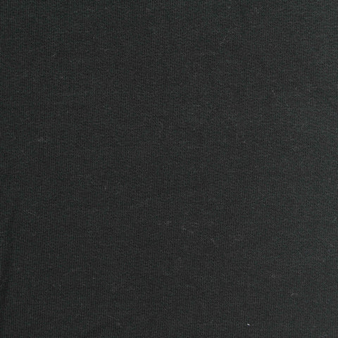 Polyester Viscose Stretch French Terry Fabric, 250 gsm, 165 cm — Black