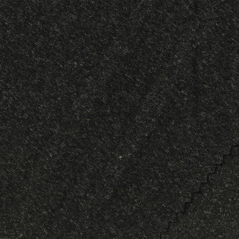 Heather Polyester Stretch Milk Silk Knit Fabric, 180 gsm, 160 cm — Black